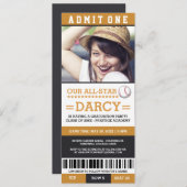 野球の卒業式招待状 招待状 (正面/裏面)