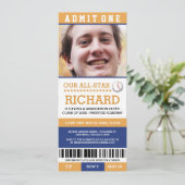 野球の卒業式招待状 招待状 (スタンド正面)