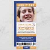 野球の卒業式招待状 招待状 (正面/裏面)