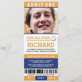 野球の卒業式招待状 招待状