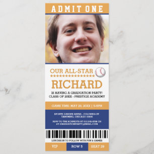 野球の卒業式招待状 招待状