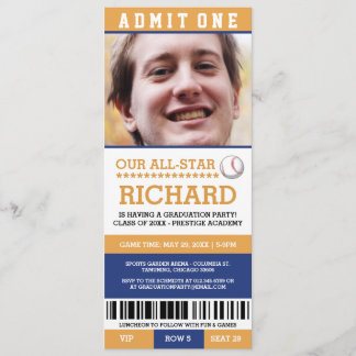 野球の卒業式招待状 招待状