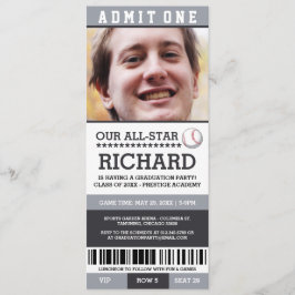 野球の卒業式招待状 招待状