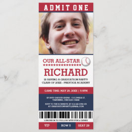 野球の卒業式招待状 招待状