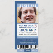 野球の卒業式招待状 招待状 (正面/裏面)