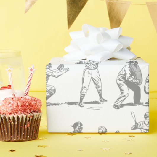 野球の反射 ラッピングペーパー (誕生日パーティー)