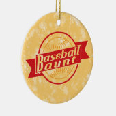 野球の叔母クリスマスデコレーション セラミックオーナメント (右)