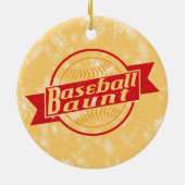 野球の叔母クリスマスデコレーション セラミックオーナメント (裏面)