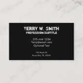 野球の名刺 名刺 (裏面)