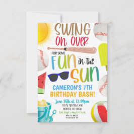 野球の夏祭り招待状 招待状