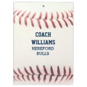 野球の外観パーソナライズされた クリップボード (裏面)