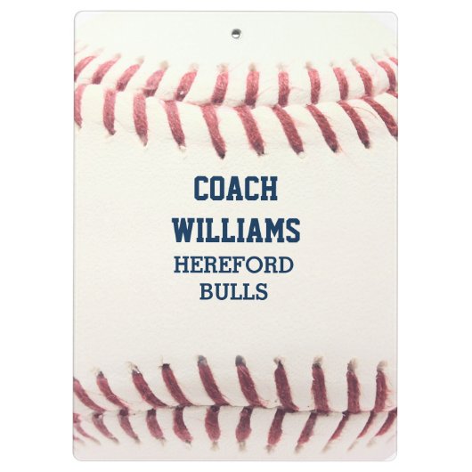 野球の外観パーソナライズされた クリップボード (裏面)