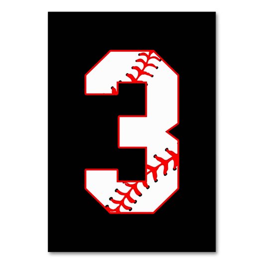 野球の姉さん私が今3番選手のために来たばかり テーブルナンバー (正面)