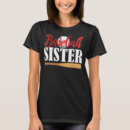 野球の姉妹 Tシャツ (正面)
