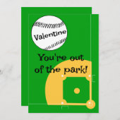 野球の子供たち  バレンタインデーの教室用ホリデーカード シーズンカード (正面/裏面)
