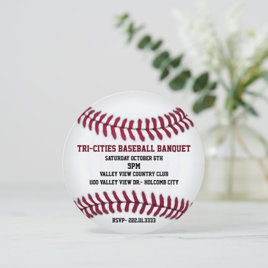 野球の宴会招待状 招待状 (スタンド正面)