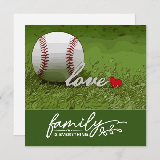 野球の家族は愛が緑に満ちている (正面/裏面)