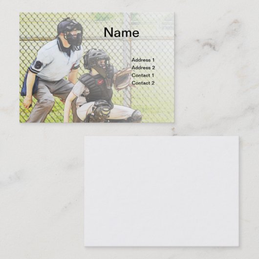 野球の審判 名刺 (正面/裏面)