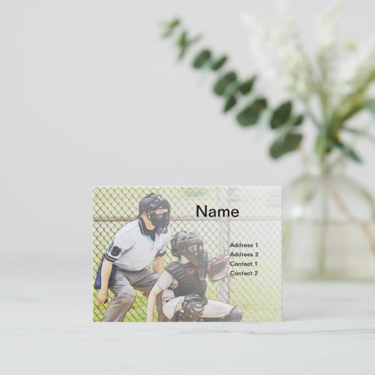 野球の審判 名刺 (スタンド正面)