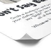 野球の小さなスラッガーベビーシャワー言わないベビー ポスター (角)