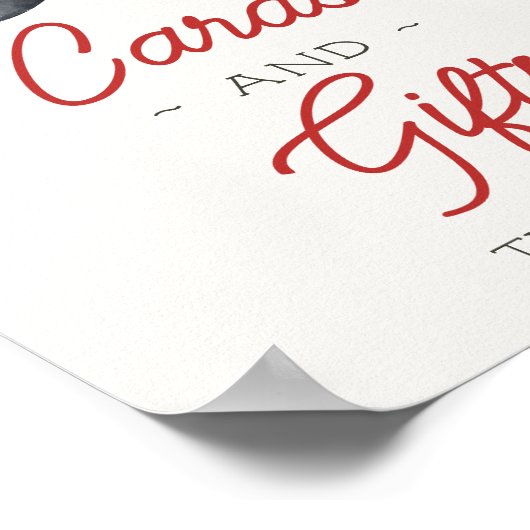 野球の小さなルーキーカードとギフトパーティーサイン ポスター (角)