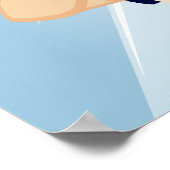 野球の少年が青と白で打者に ポスター (角)