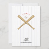 野球の少年 ベビーシャワーの招待状 招待状 (裏面)