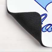 野球の常習者の青 マウスパッド (コーナー)