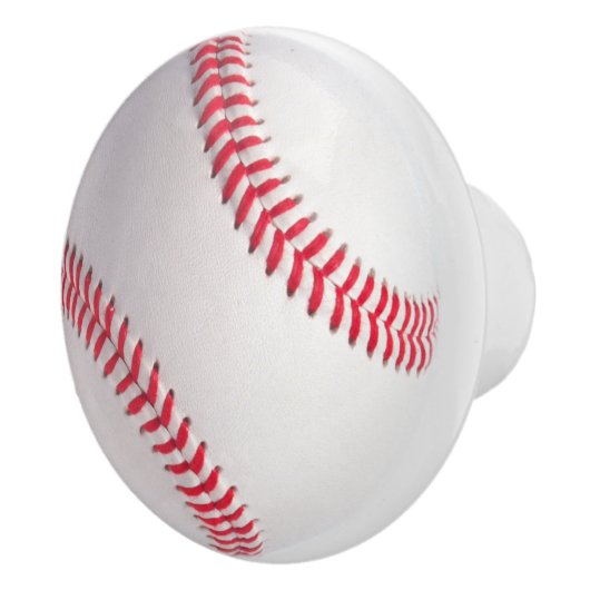 野球の引き出し引きノブのハンドルスポーツルームデコ セラミックノブ (右)