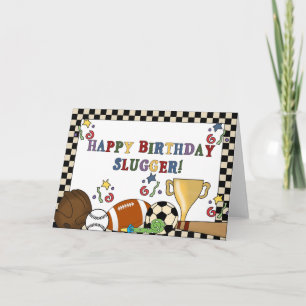 野球の強打者の誕生日カード カード