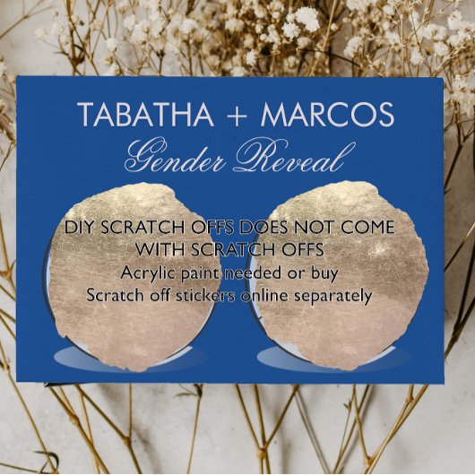 野球の性別がDIYスクラッチカードを暴く 案内ポストカード