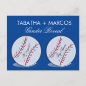 野球の性別がDIYスクラッチカードを暴く 案内ポストカード (正面)