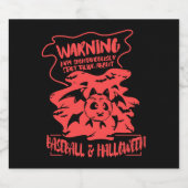 野球の恋人ハロウィンギフトコスチューム スパークリングワインラベル (シングルラベル)