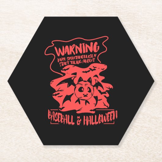 野球の恋人ハロウィンギフトコスチューム ペーパーコースター (正面)