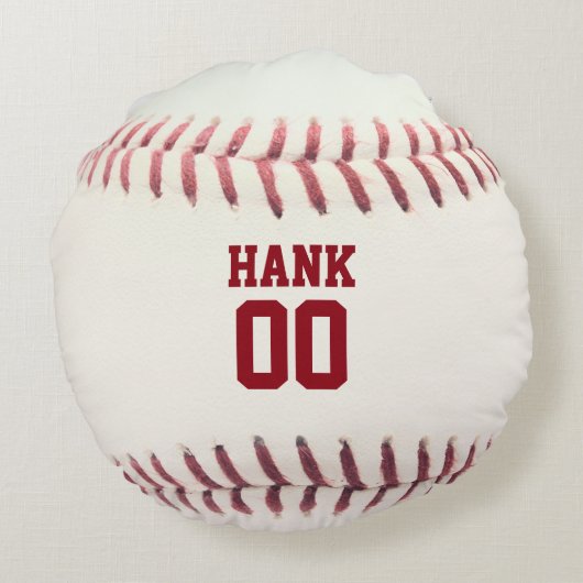 野球の恋人パーソナライズされた枕 ラウンドクッション (裏面)