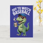 野球の恐竜カードを見に行く カード (黄色い花)