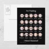 野球の感情はがき ポストカード (正面/裏面)