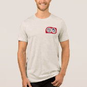 野球の懐かしさ ロゴとフェンス トライブレンドTシャツ (正面)