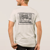野球の懐かしさ ロゴとフェンス トライブレンドTシャツ (裏面)