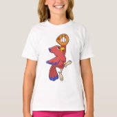 野球の手袋を使った野球の鳥 Tシャツ (正面)