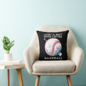 野球の打者ボールが大好きな少年 クッション (椅子)