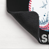 野球の打者ボールが大好きな少年 マウスパッド (コーナー)