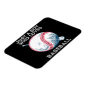 野球の打者ボールが大好きな少年 マグネット (左側)