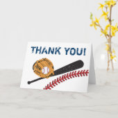野球の折り畳みサンキューカード カード (黄色い花)