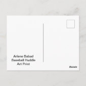 野球の抱擁 ポストカード (裏面)