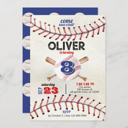 野球の招待状、今年のルーキー賞 招待状 (正面/裏面)