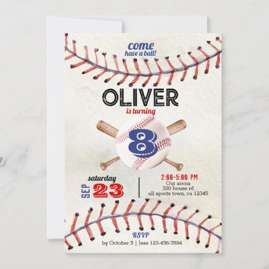 野球の招待状、今年のルーキー 招待状 (正面)