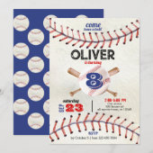 野球の招待状、今年のルーキー 招待状 (正面/裏面)