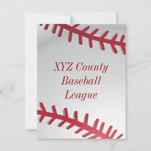 野球の招待状 招待状 (正面)