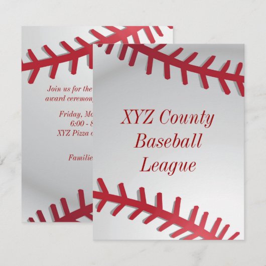 野球の招待状 招待状 (正面/裏面)